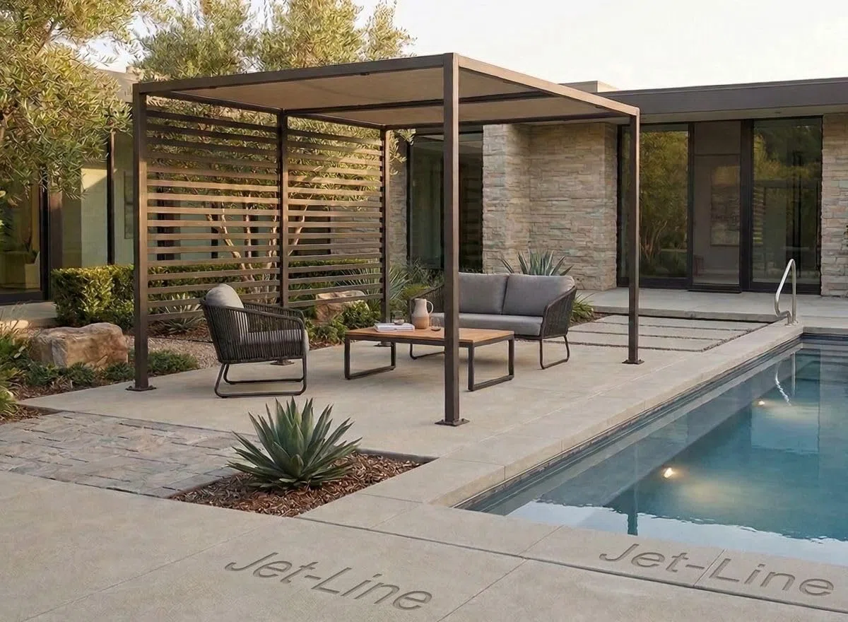 Jet-line Pavillon 3x4 Pergola Aluminium Gartenpavillon Amun Terrassenüberdachung mit Schiebedach UV Sonnenschutz Anthrazit