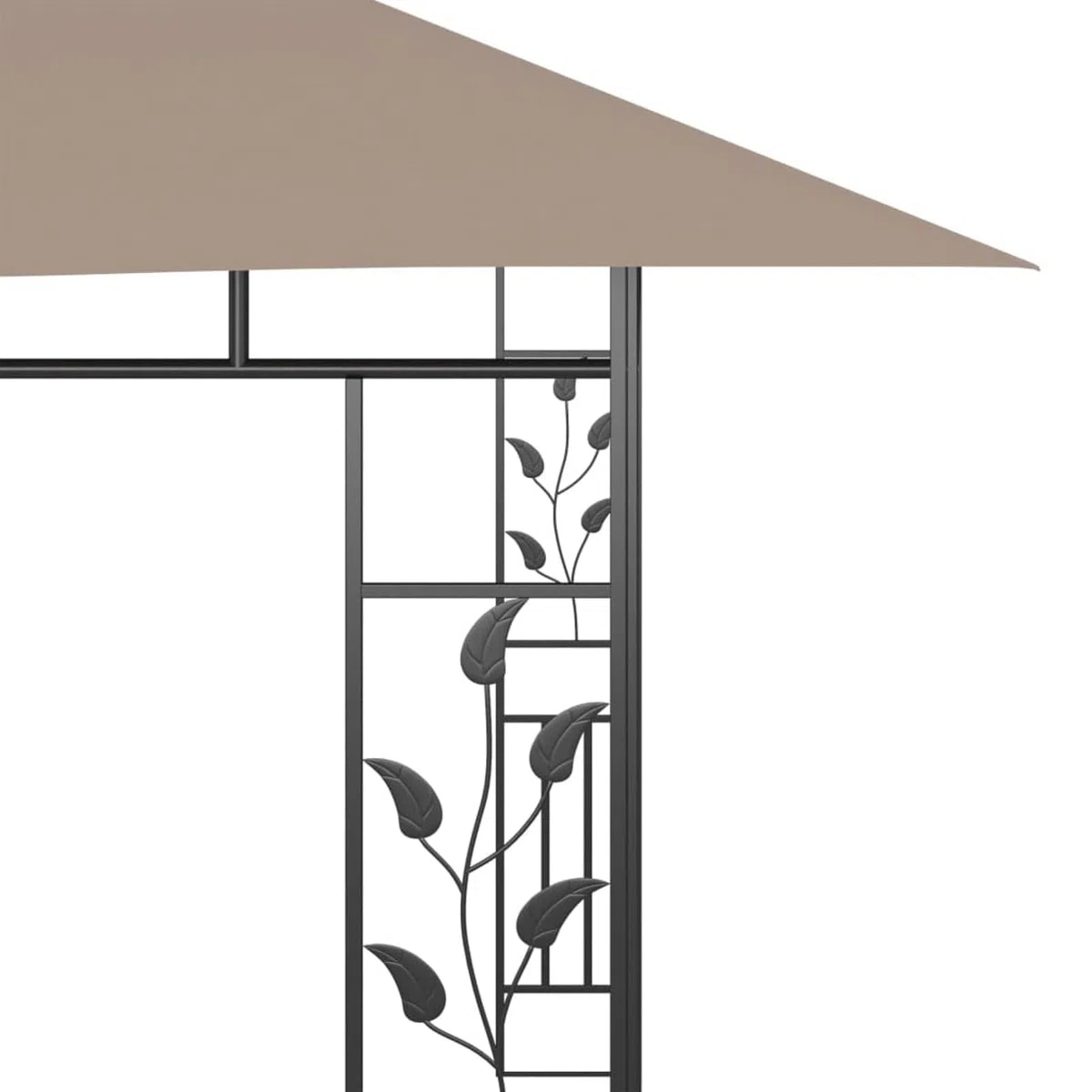 Pavillon mit Moskitonetz Gartenzelt Pavillon Garten Pavillon Garten Pavillion Wetterfest 4x3x2,73 m Taupe 180 g/m²