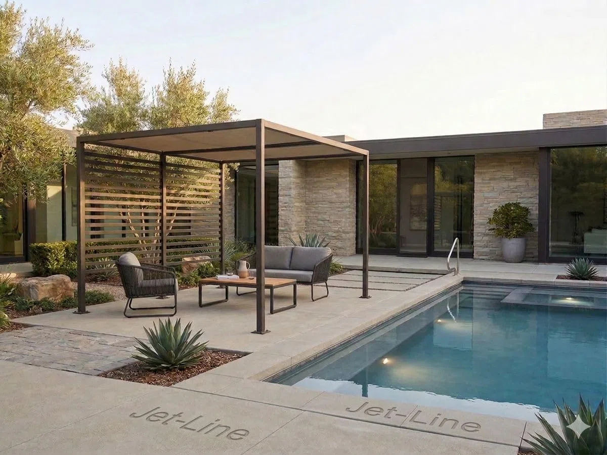Jet-line Pavillon 3x4 Pergola Aluminium Gartenpavillon Amun Terrassenüberdachung mit Schiebedach UV Sonnenschutz Anthrazit