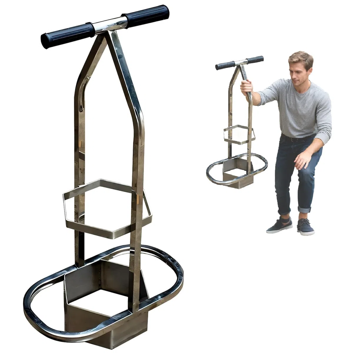 Golf-Reparaturwerkzeug, Sechskant-Rasenmäher mit ergonomischem Dual-Grip-Griff, Edelstahlklinge, für Golfplätze, Driving Ranges, Rasen