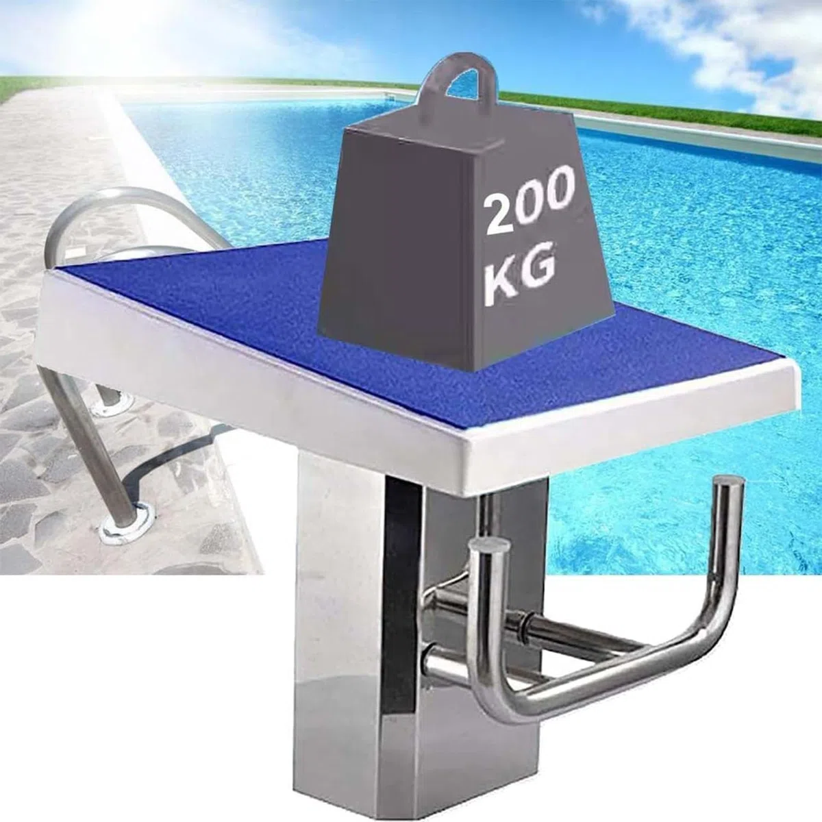 Heavy Duty Pool Tauchplattform, Pool-Sprungplattform aus Edelstahl 304, Größen A und B(B)