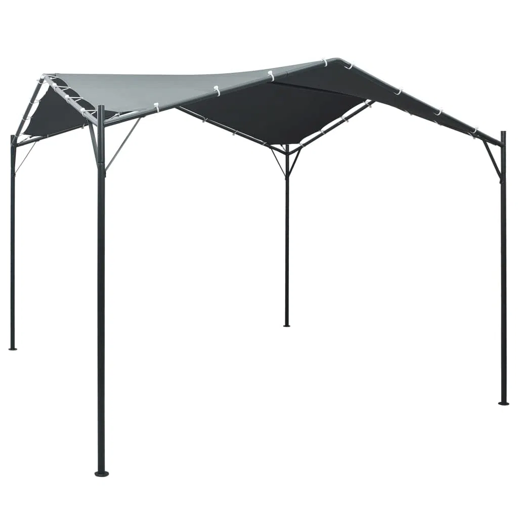 Rasen & Garten Pavillon Pavillon Zelt Vordach 3x3m Stahl Anthrazit Outdoor Wohnen