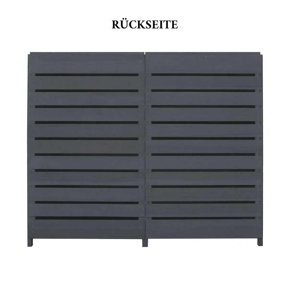 Mülltonnenbox Mülltonnenverkleidung 2 Tonnen Holz 240L anthrazit inkl. Rückwand vorimprägniert vormontiert Müllcontainer Mülltonnenschrank Mülltonne Mod.Adr.