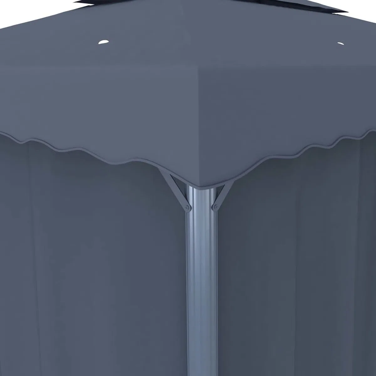 Pavillon mit Vorhang Event Shelter 3x3 m Anthrazit Aluminium Rosenpavillon